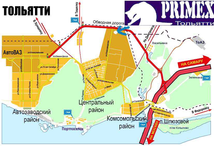 Схема расположения компании